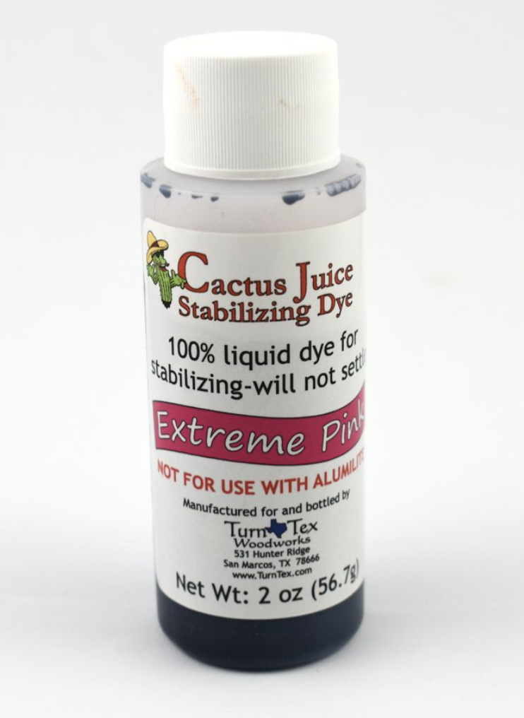 Electric Blue Cactus Juice Stabilizing Dye 2 oz net weight by TurnTex Woodworks 