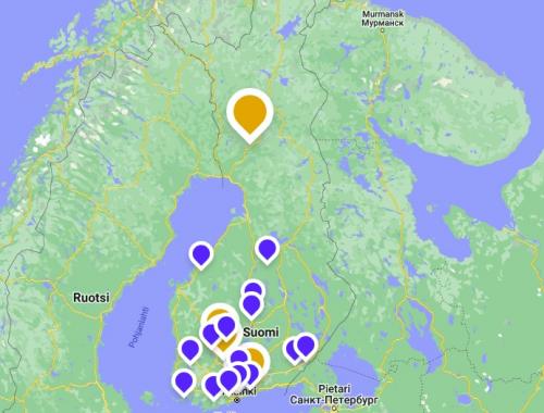 YETI CNC-koneet Suomen kartalla | Katso lähinnä sinua oleva esittelypaikka