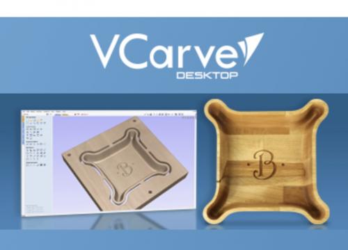VCarve Desktop - helppokäyttöinen kaiverrusohjelma (2D / 2.5D suunnittelu ja 3D työstö) alle 600mm kokoisille töille