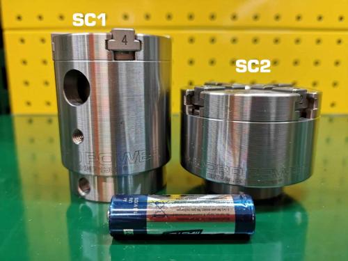 Record - SC1 Mini Svarchuck 4-back för Träsvarvning 53,5mm, Skrev, 40mm Backar + M33x3,5 Adapter