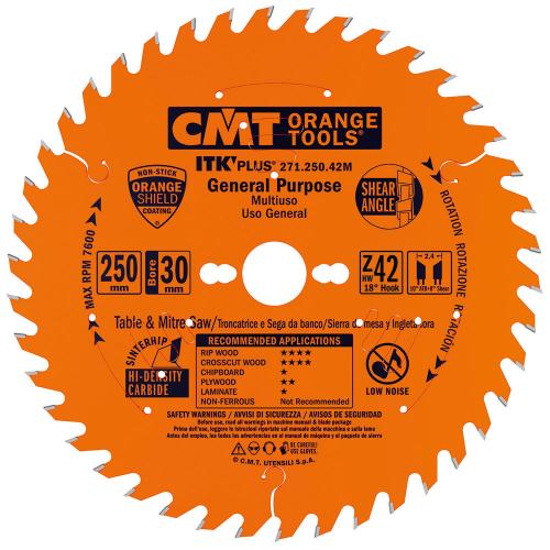 CMT - Pyörösahanterä - ITK - Halkaisu-katkaisu D=210X1,8/1,2X30 Z24