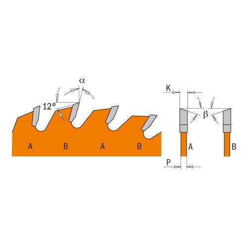 CMT - Pyörösahanterä - ITK - Halkaisu-katkaisu D=210X1,8/1,2X30 Z24