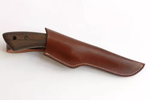 BeaverCraft - Bushcraft Knife Impregnated Black Oak Handle with Leather Sheath