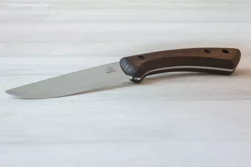 BeaverCraft - Bushcraft Knife Impregnated Black Oak Handle with Leather Sheath