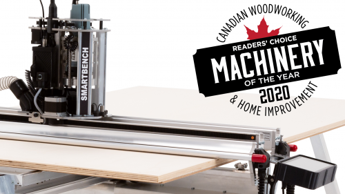 YETI CNC-kone on vuoden 2020 puuntyöstökone Kanadassa - Canadian Woodworking -lehden arvostettu palkinto
