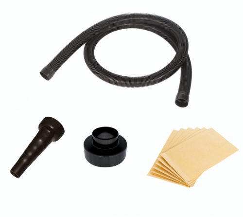 Record - CamVac Accessory Kit - 2m 63mm Hose, 100-32 Reducer, 63mm Stepped Adaptor and Pack of 6 paper filters