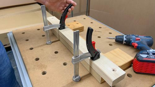 Clamping element for multifuncion tables TW-KLI