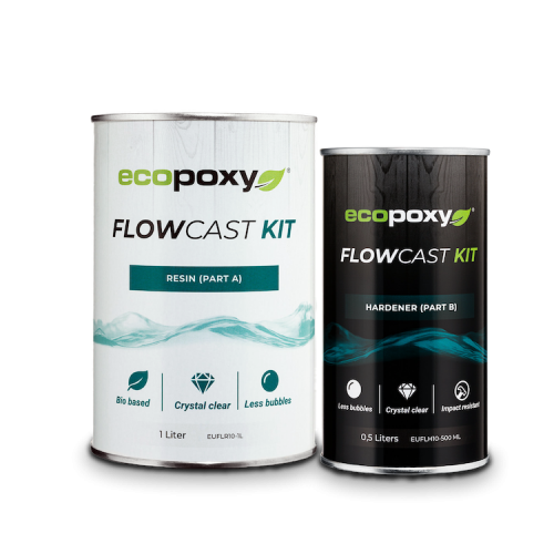 EcoPoxy - 1.5L FlowCast Epoksivalusarja - Lasinkirkas