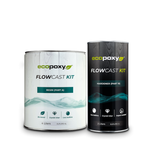 EcoPoxy - 6L FlowCast Epoksivalusarja - Lasinkirkas