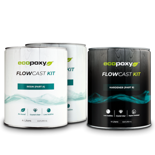EcoPoxy - 12L FlowCast Epoksivalusarja - Lasinkirkas