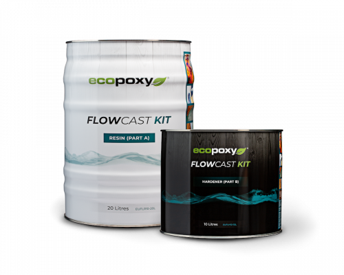 EcoPoxy - 30L FlowCast Epoksivalusarja - Lasinkirkas