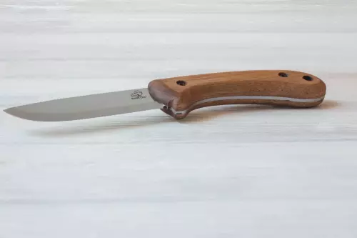 BeaverCraft - Carbon Steel Bushcraft Knife Walnut Handle with Leather Sheath