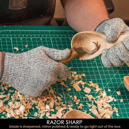BeaverCraft – Lusikka- / Kovelo- /  Kuksapuukko tammikahvalla (Halk. 25mm)