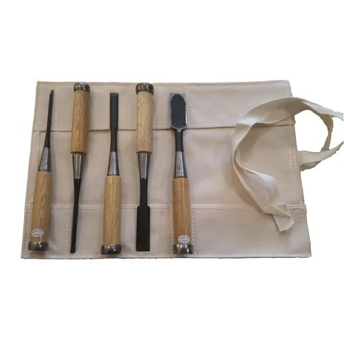 Asahi - 5 Piece Japanese SK-5 Chisel Set In Roll