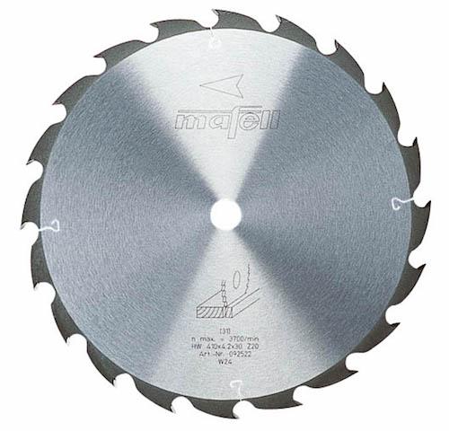 Mafell - TCT pyörösahanterä, 410 x 2.5/4.2 x 30 mm, 20 hampainen, AT (sopii MKS 165 Ec sahalle)