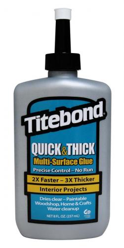 Titebond Quick & Thick vesipohjainen liima 237 ml - Kiinnittää monia eri materiaaleja