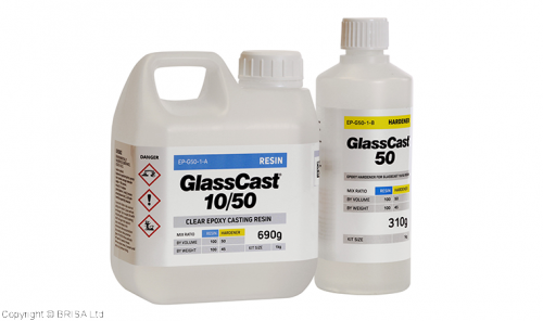 GlassCast 50 Kirkas Epoksihartsi Pinnoitukseen 1Kg