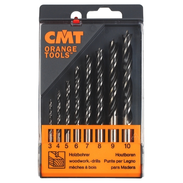 CMT - Puuporanteräsarja 8-os "4 spiraalinen" - kärkipiikillä - 3, 4, 5, 6, 7, 8, 9, 10mm
