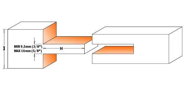Olkatappiliitos jyrsinterä HW S=12 D=75X44,5