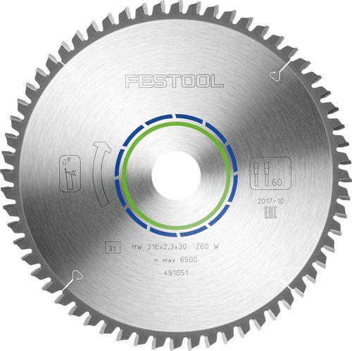 Festool - Saw blade HW 216x2,3x30 W60 ALUMINIUM/PLASTICS