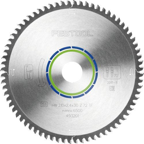 Festool - Saw blade HW 210x2,4x30 TF72 ALUMINIUM/PLASTICS