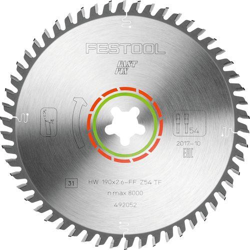 Festool - Saw blade HW 190x2,6 FF TF54 LAMINATE/HPL