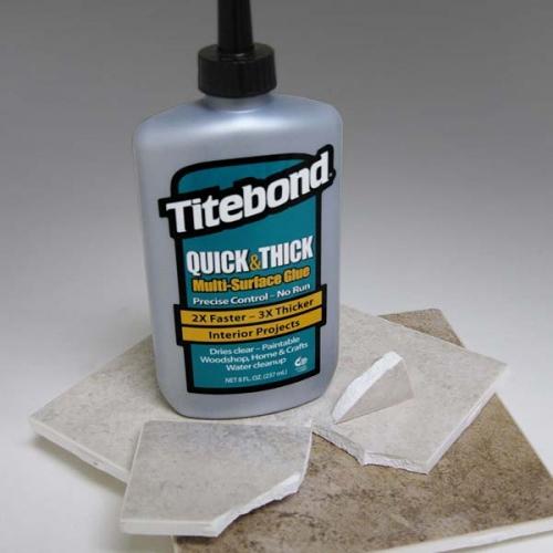 Titebond Quick & Thick vesipohjainen liima 237 ml - Kiinnittää monia eri materiaaleja