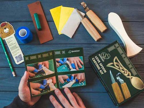 Beavercraft - Celtic Spoon Carving Kit – Complete Starter Whittling Kit for Beginners