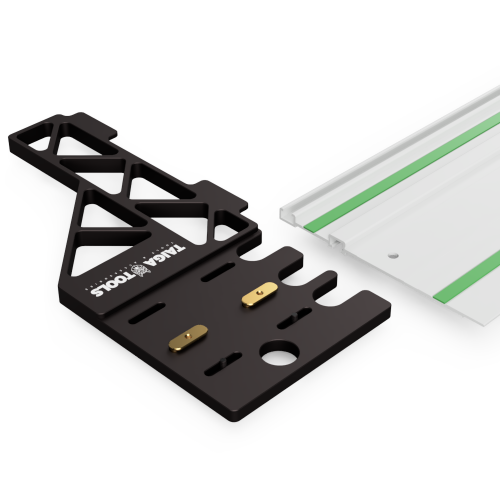 Taiga Tools - Hybrid Rail Square - Fits Festool, Mafell & DeWalt rail models