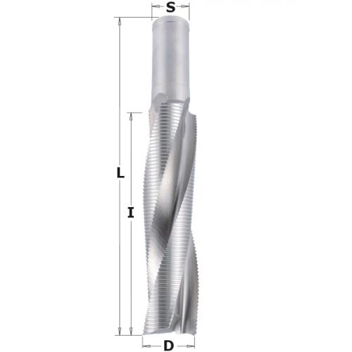 Spiraalijyrsinterä Ylös leikkaava Rouhinta (Liimapuupalkeille) S=30 D=40X165X235 RH