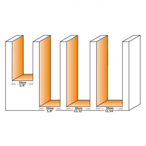 Suora urajyrsinterä - Käännet. Irtopalaterä Z2 S=12 D=16X49,5 RH