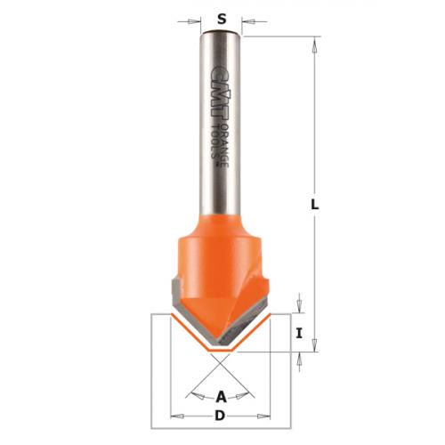 CMT - V-GROOVING BIT 90 DEG HW S=6 D=9,5X12,7