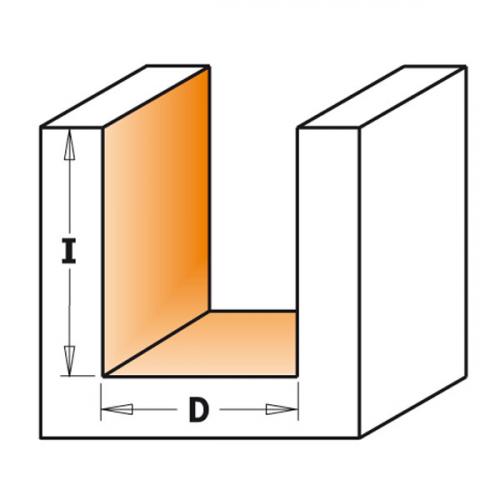 Suora urajyrsinterä Täyskarbidi HW S=8 D=4X10X45