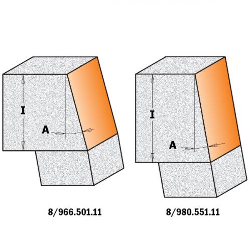 Reunaviisteterä Corianille HW S=12 D=54 A=18° R=12,7