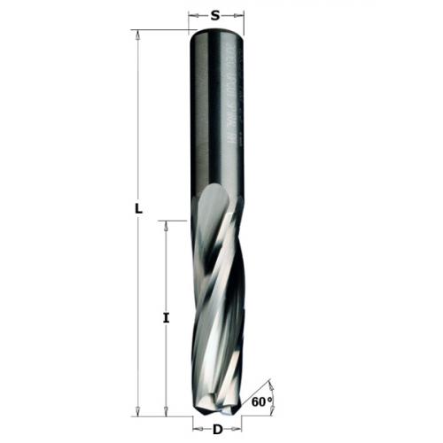 Spiraalijyrsinterä Rouhinta (Lukkopesä) HW D=14X50X110 Z3 RH