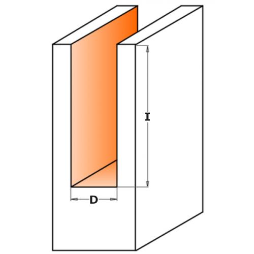 Suora urajyrsinterä HW S=6 D=5X18X60