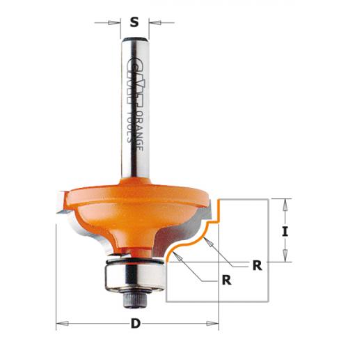 OGEE W/FILLET BIT HW S=6 D=34,2X13