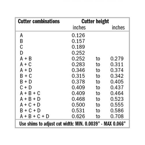 CMT - 4-WING SLOT CUTTER SET HW S=12 D=47.6X18