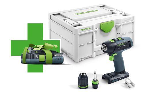 Festool - Akkuruuvinväännin T18+3 Basic-Promo