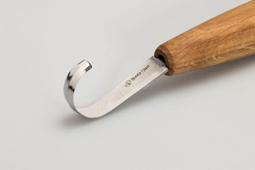 BeaverCraft – Lusikkapuukko – syvälle ulottuva + nahkasuoja - Vasenkätinen