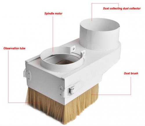 CNC Dust Shoe for 80mm spindles - 100mm connection