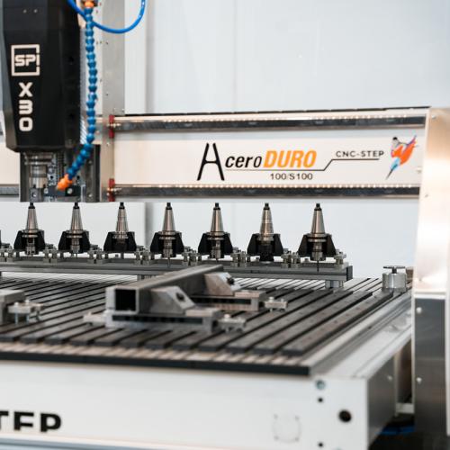 CNC-Step - AceroDURO 100/S50 RD CNC-kone - teräsrunko - konealusta ja suojakotelo mukana