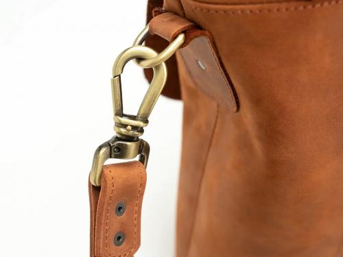 Beavercraft - Ardor - Leather Satchel Bag for Men, Brown