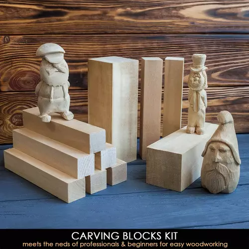 BeaverCraft – BW10 - Set of Basswood Carving Blocks 10 pcs