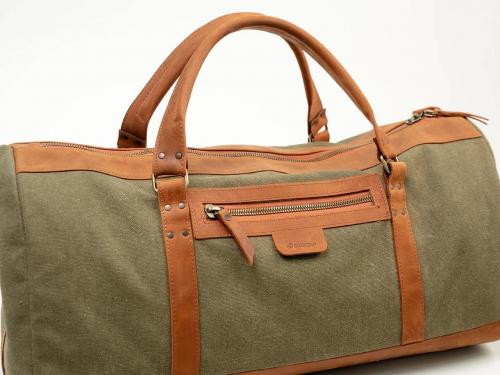 Beavercraft - Journey - Canvas and Leather Travel Luggage Duffel Bag