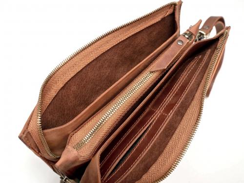 Beavercraft - Maverick - Leather Clutch Wristlet Hand Bag for Men, Brown