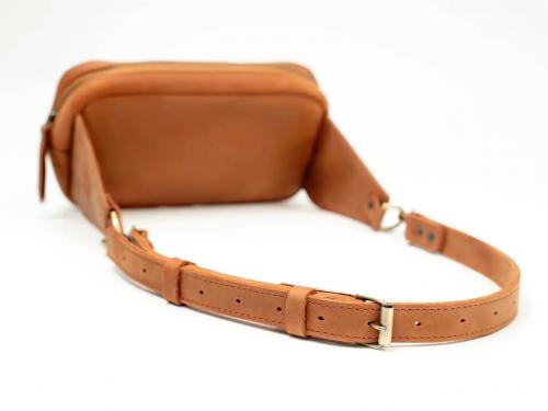 Beavercraft - Quest - Leather Waist Bag Fanny Pack Bum Bag for Men and Women, Brown