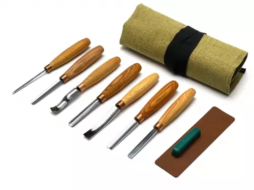 BeaverCraft - SC03 – Wood Carving Gouge Chisel Set of 7 Tools
