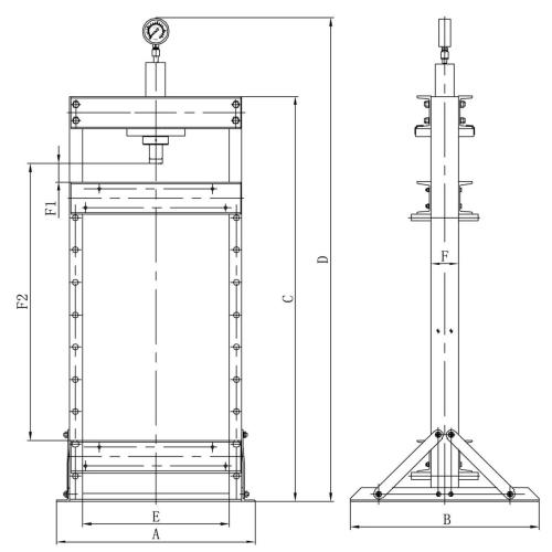 Bernardo - Pneumatic shop press PWK 20 F