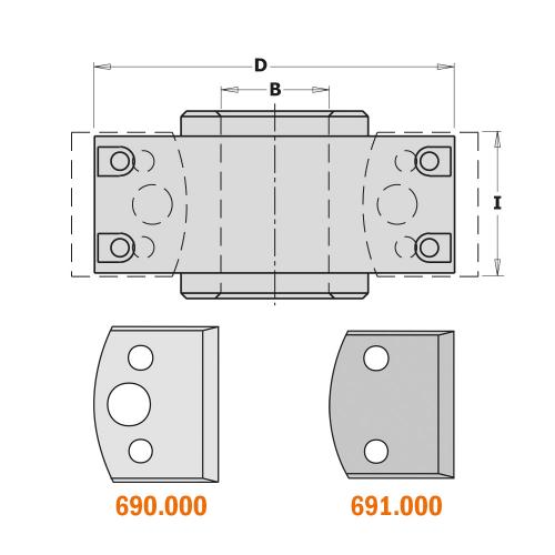 CMT - Kurso suojaterillä D=100X40X30 (ALU)